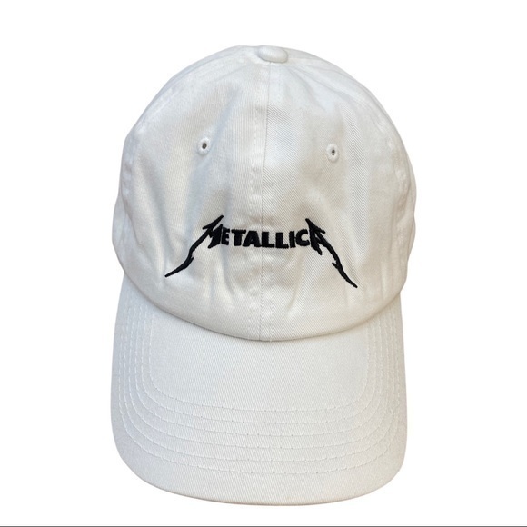 Brandy Melville Accessories - Brandy Melville • Metallica Embroidered White Baseball Cap Hat OS Adjustable